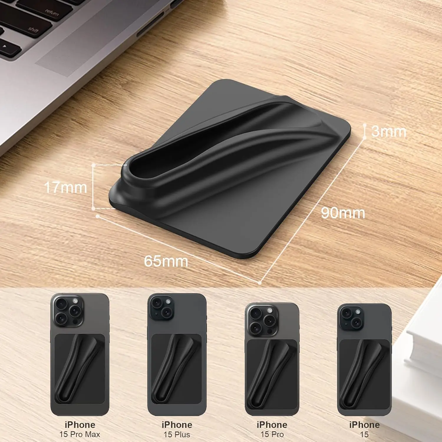 Lip Gloss Adhesive Sleeve for Cell Phone, Silky Silicone Lip Holder Stick-on Phone Case, Compatible for iPhone   Smartphones