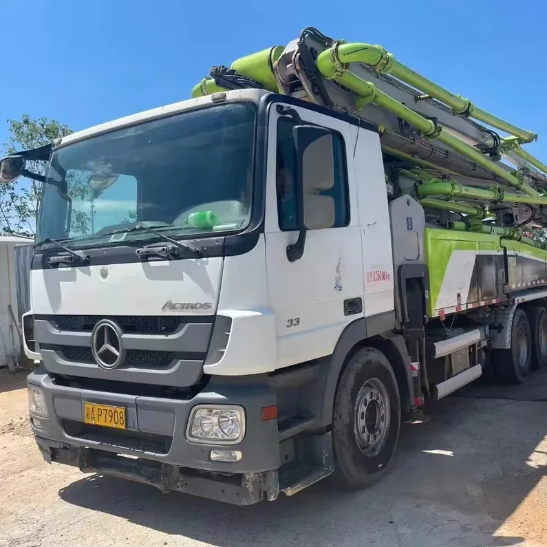 Used  Zoomlion Brand 52M/56m Concrete Pump Benzz Actors Chassis Truck Diesel Power Engine Motor Core Sale Stock