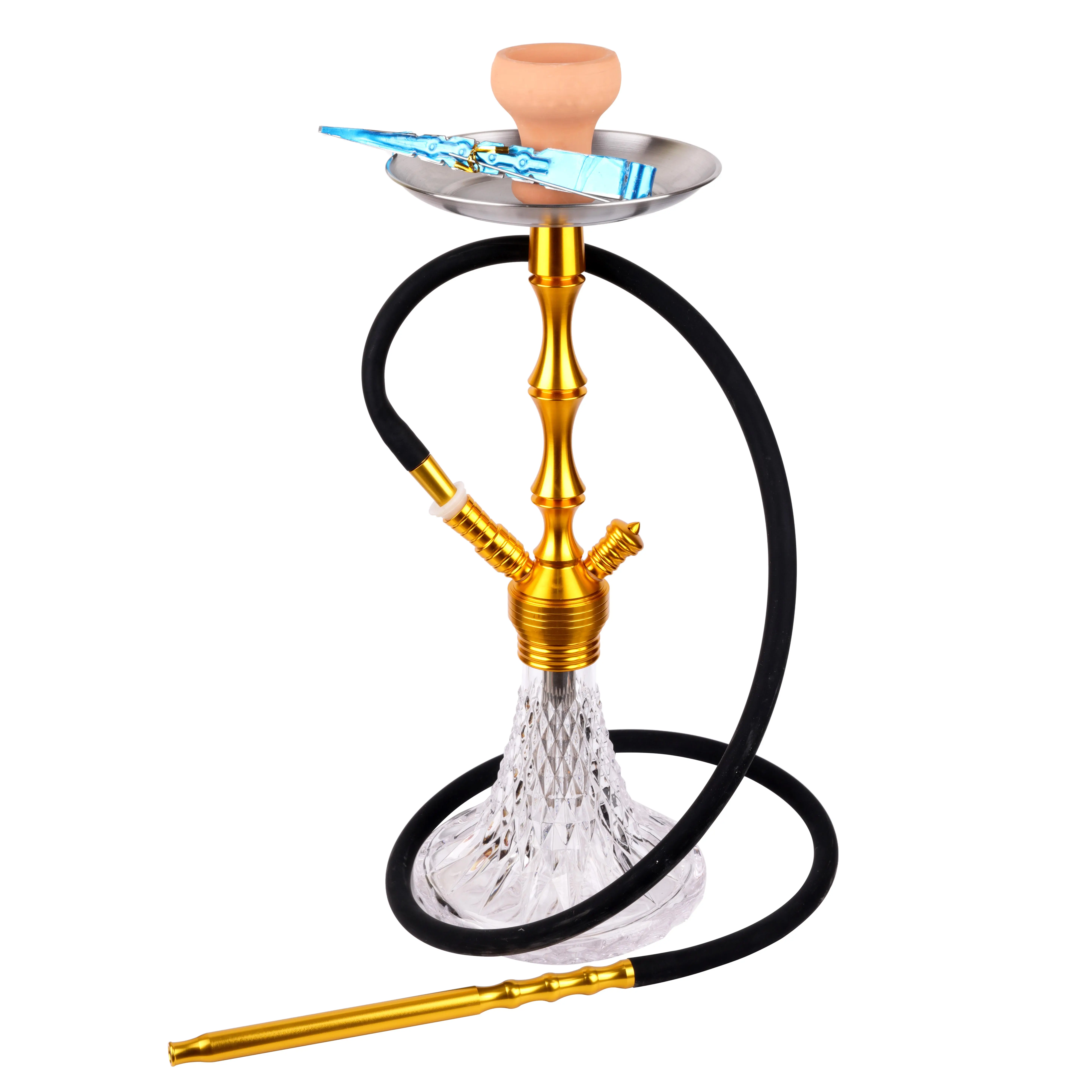 Gunter Factory Wholesale Metal Hookah High Quality Smoking Pipe Shisha 1 Hose Hookah