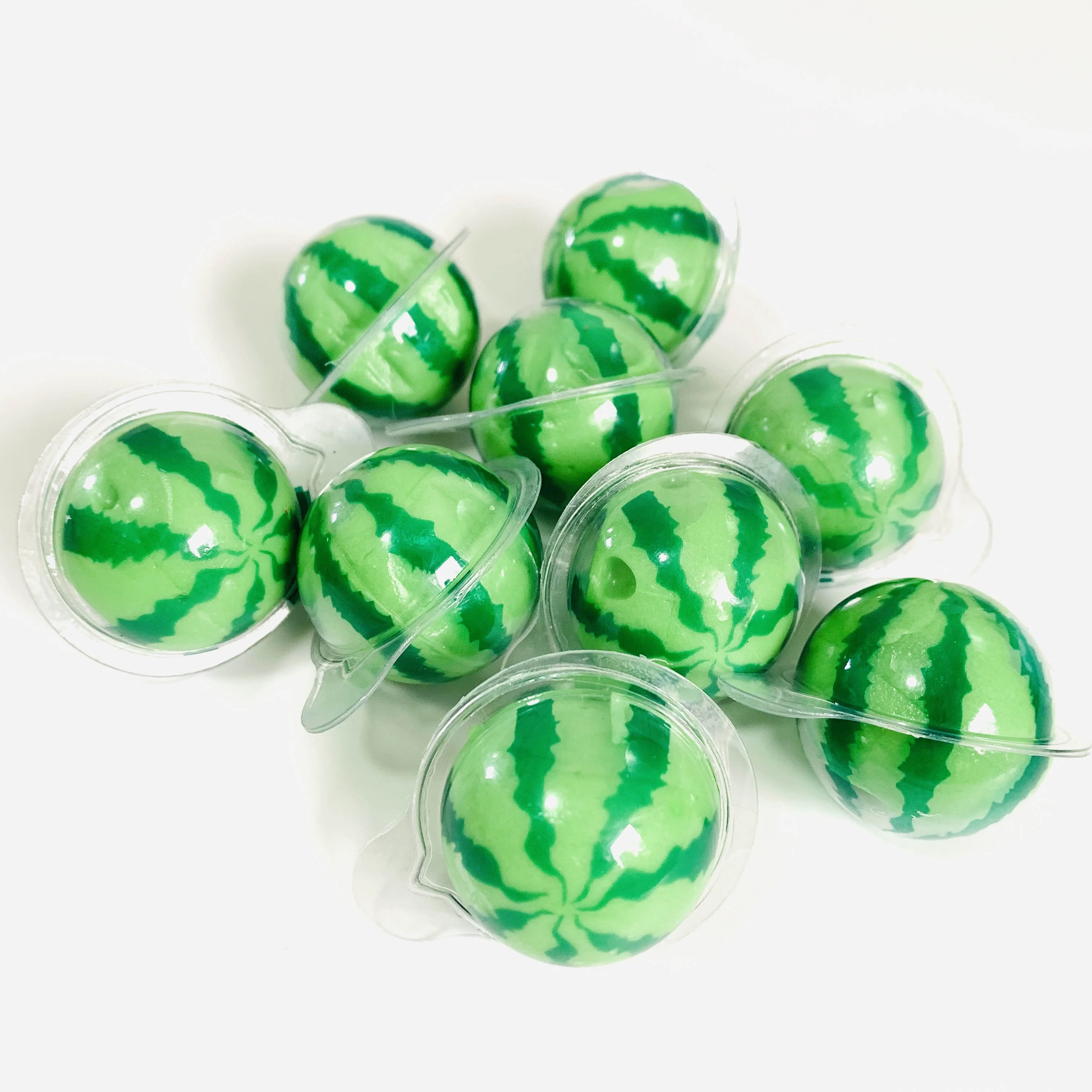 Fruit Flavored Liquid Jam Filled 3D Gummy Ball Candy Watermelon Ball Jelly Candy Halal Candy Wholesale Bonbon