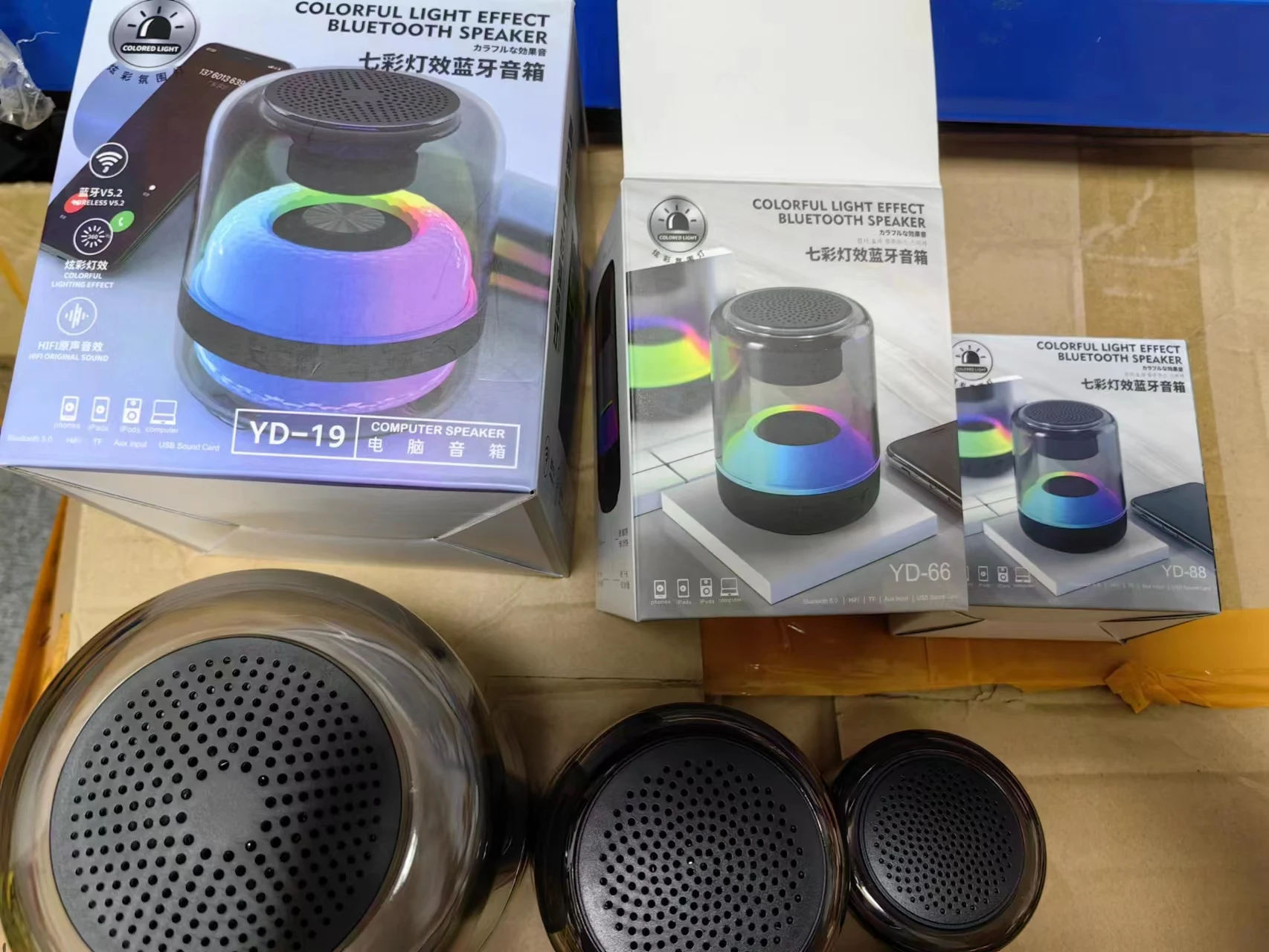 Оптовая продажа 5 Вт Цветной rgb светодиодный светильник игровой bluetooth-динамик usb-зарядка портативный беспроводной мини-динамик для мобильного