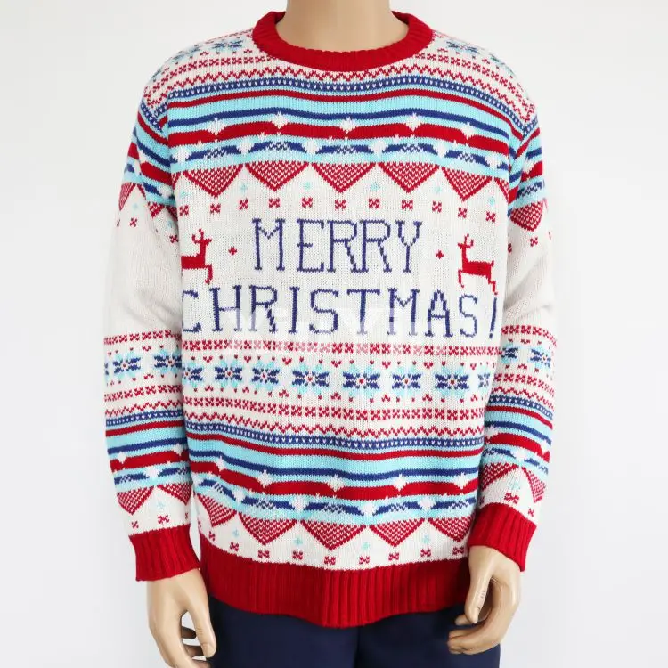 
2021 ugly Christmas sweater Letters pullover and party costume 