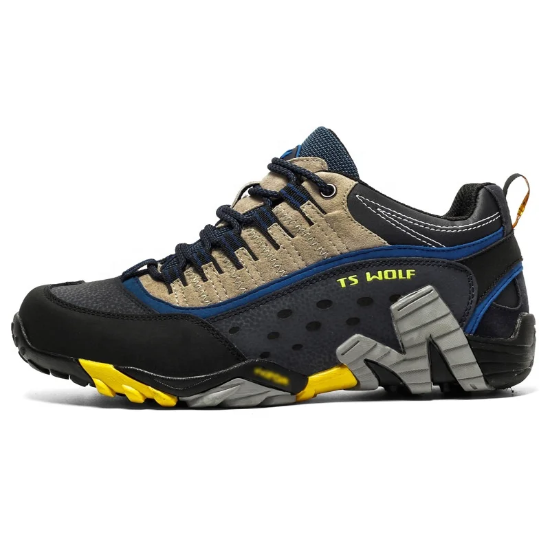 Sunland high quality outdoor sneaker rubber sole safety waterproof climbing sports trainers tennis hiking shoes for men women