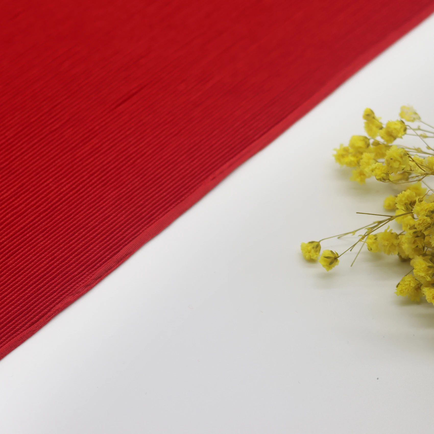 
Crinkle Fabric Red Mesh Fabric Custom Color for Women Coat Skirt and Garment Clothes Lining fabric 