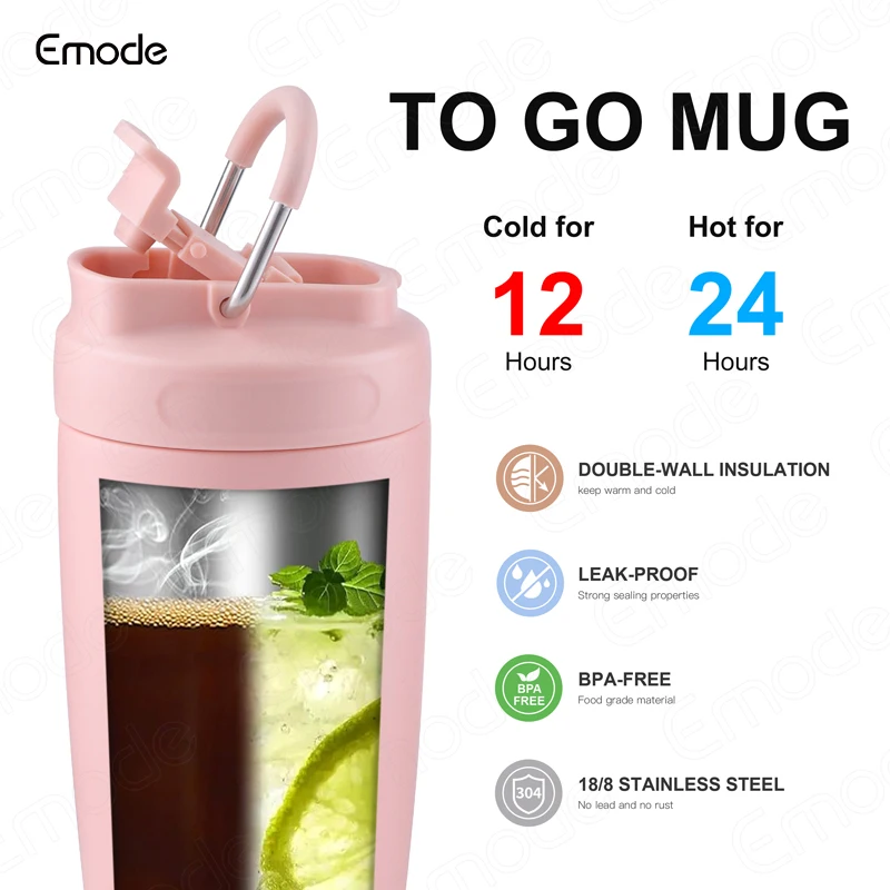 Custom Coffe Mugs Drinking Coffee, Tea, Juice Stainless Steel Bottles, Glass Double Tube Cups With Lids And Straws