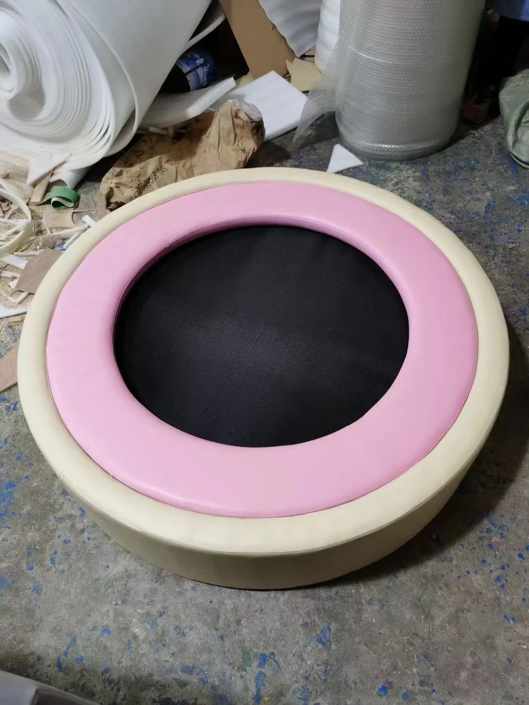 White Indoor Soft Play Playground Gymnastics Trampoline For Toddler