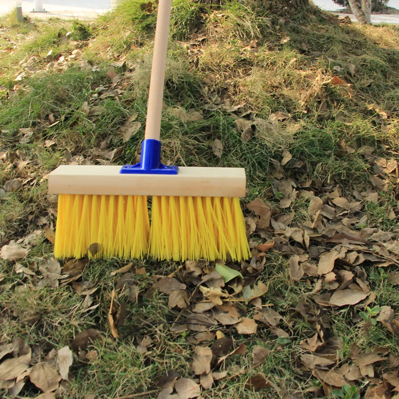 Outdoor Long Handle Heavy Duty Wooden Brush