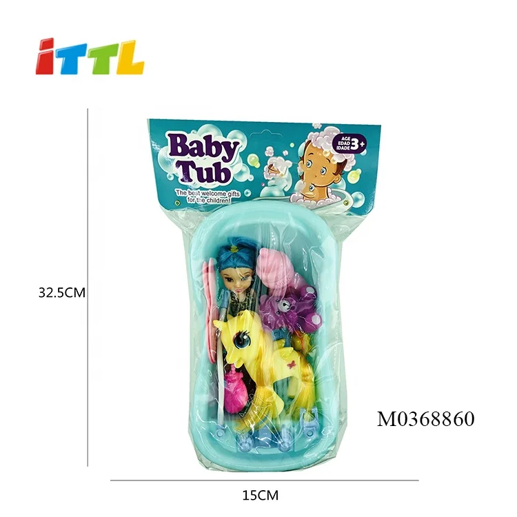 Mini bathtub toy sleeping 5 inch baby doll for kids