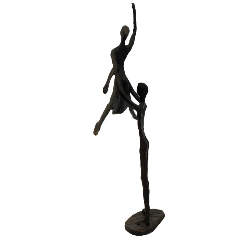 Metal Sculpture Dancer Statue couple ballet  Dancer Brass Figurine For Decor or for bar decor