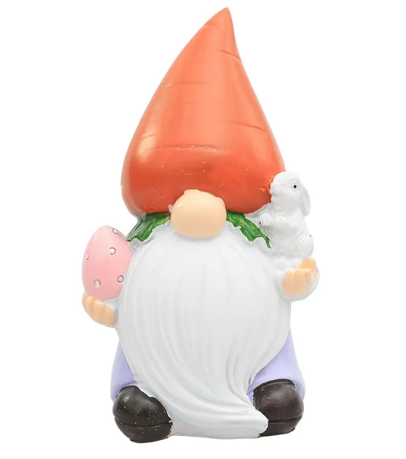 Customized Wholesale Easter Cute Resin Elf Rabbit Dwarf Ornaments for Holiday Decoration Gifts