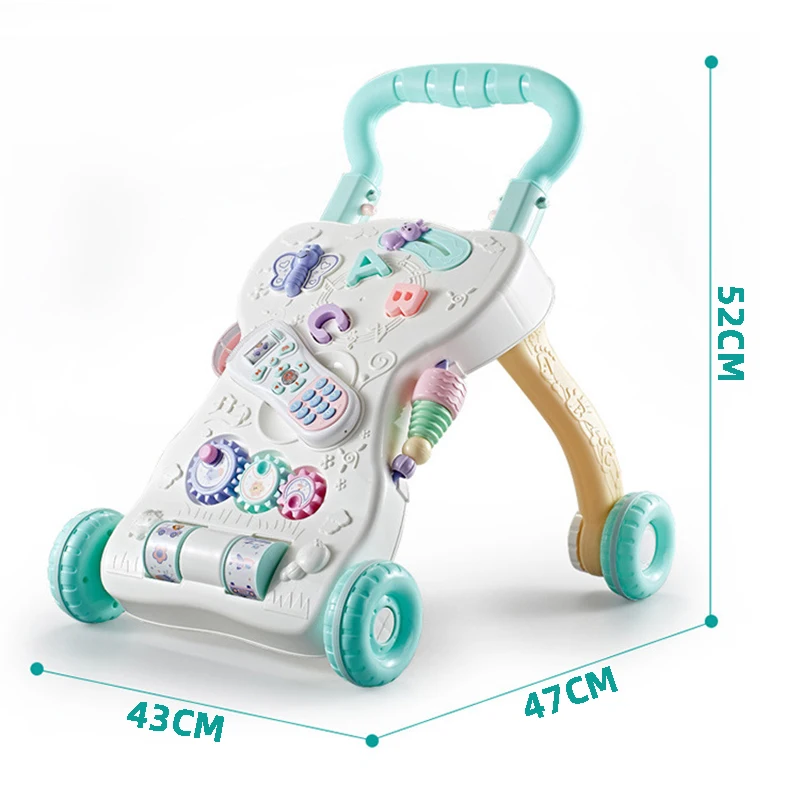 Toddlers Sit-To-Stand Multifunctional Push Stroller Toy Activity Gym Baby Walker Toys