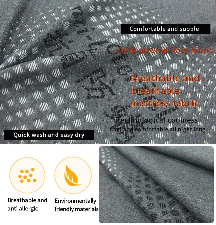 Woven Jacquard Mattress Fabric Bamboo Charcoal Antibacterial And Anti Sensitive Fiber Mattress Fabric Pillow Fabric