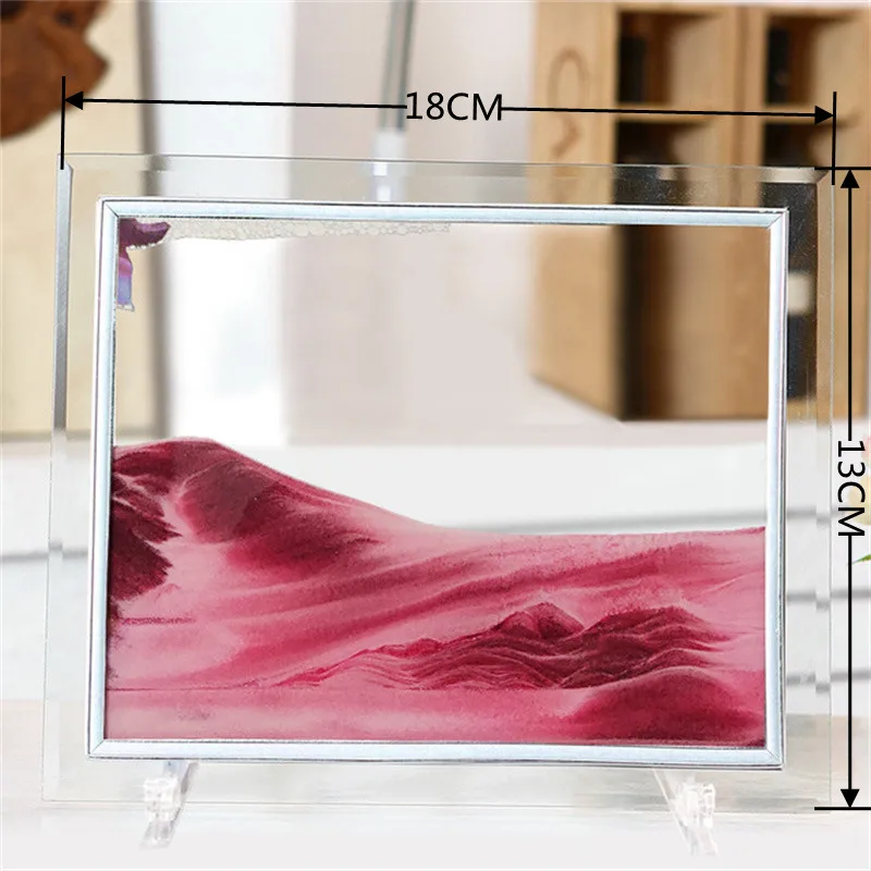 5 Inch Square Hourglass Quicksand Color Painting Suitable For Home Office Hotel Decoration