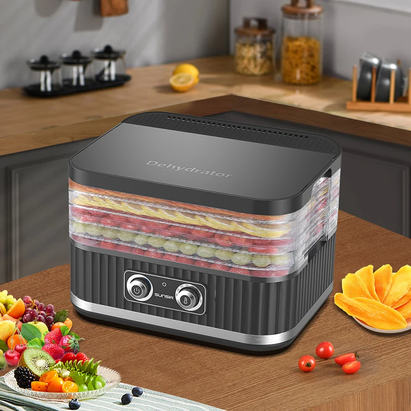Food Dehydrator dryer for Food and Jerky Fruits Herbs Veggies Temperature Control Electric Food Dryer 5 BPA-Free Trays 40
