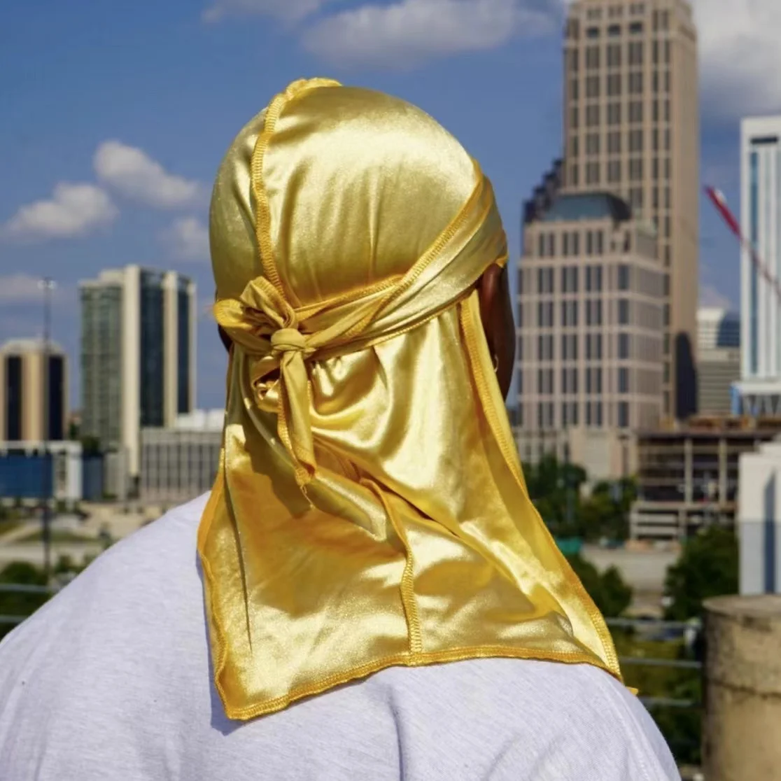 Plain Long Hair Durags Private Label Customize Silk Durag Hot Sale Satin Hair Durags for Men