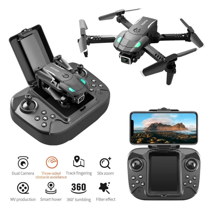 Professional Mini Suitcase Drone With 4k Hd Camera Obstacle Avoidance Fixed Height Foldable Quadcopter Helicopter Toys For Kid