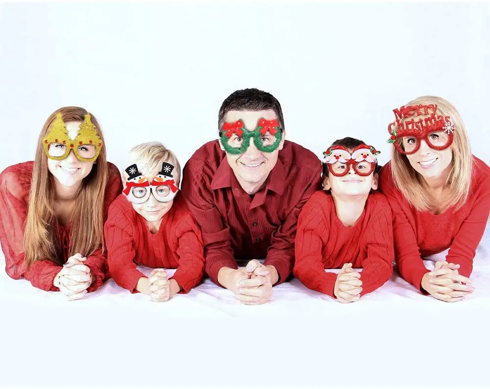 
New Christmas Decorations Fashion Adult Children Gifts Toys Santa Claus Snowman Antler Hat Glasses Christmas Decoration Glasses 