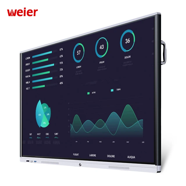 Лидер продаж 86 дюймовый монитор weier oem с мульти-сенсорным экраном обучающее оборудование Интерактивная смарт-панель плоской