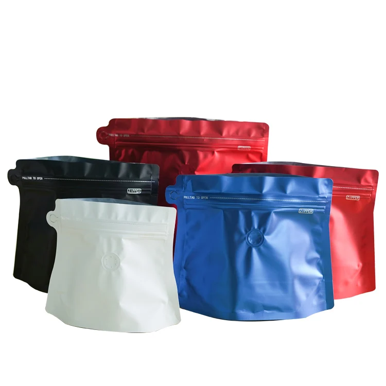 Custom Special Shape Ziplock Coffee Bag Food Packaging Small Coffee Bags With Valve