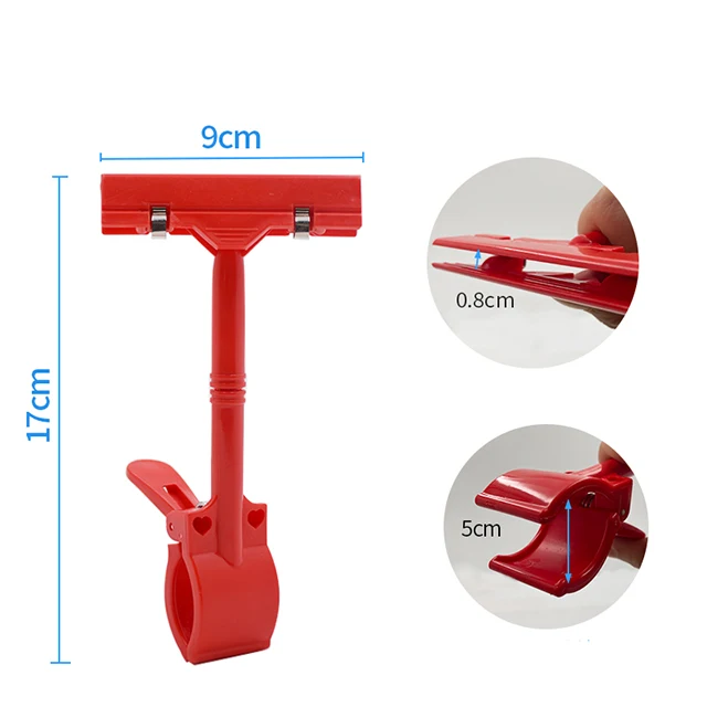 Wholesale Supermarket Price Tag Transparent Plastic Adjustable Pop Poster Holder Clip For Store Shop