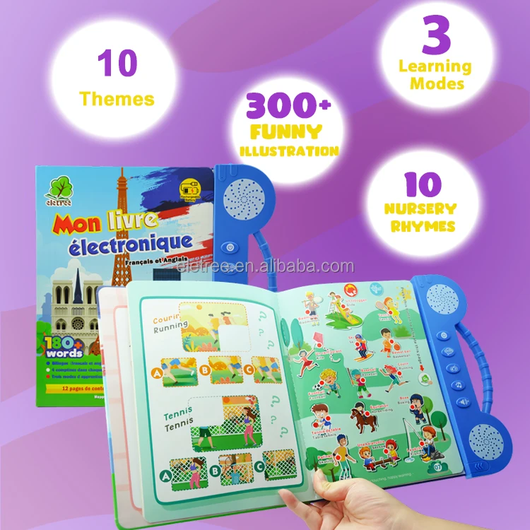 China Kids Education Play Phoenic Didactic E-Book Paper E Book Bilingue Electronic Book For African Child