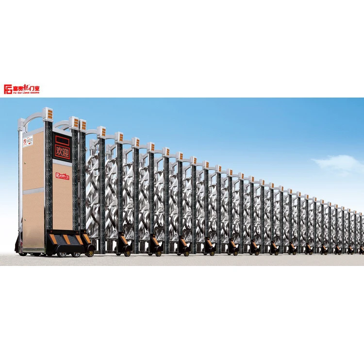 electric automatic stainless steel driveway folding gate door retractable sliding welded gate design safety folding door