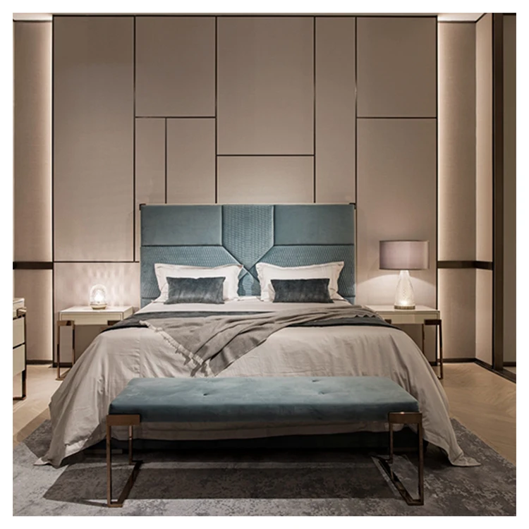 High Quality Custom Luxury Bed Chair Bench Modern Furniture Bedroom Bed End Stool