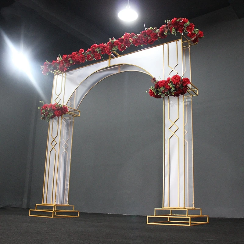 Custom Wedding Decorations Equipment Event Metal Arch Door Wedding Decoration Backdrop For Event Stage