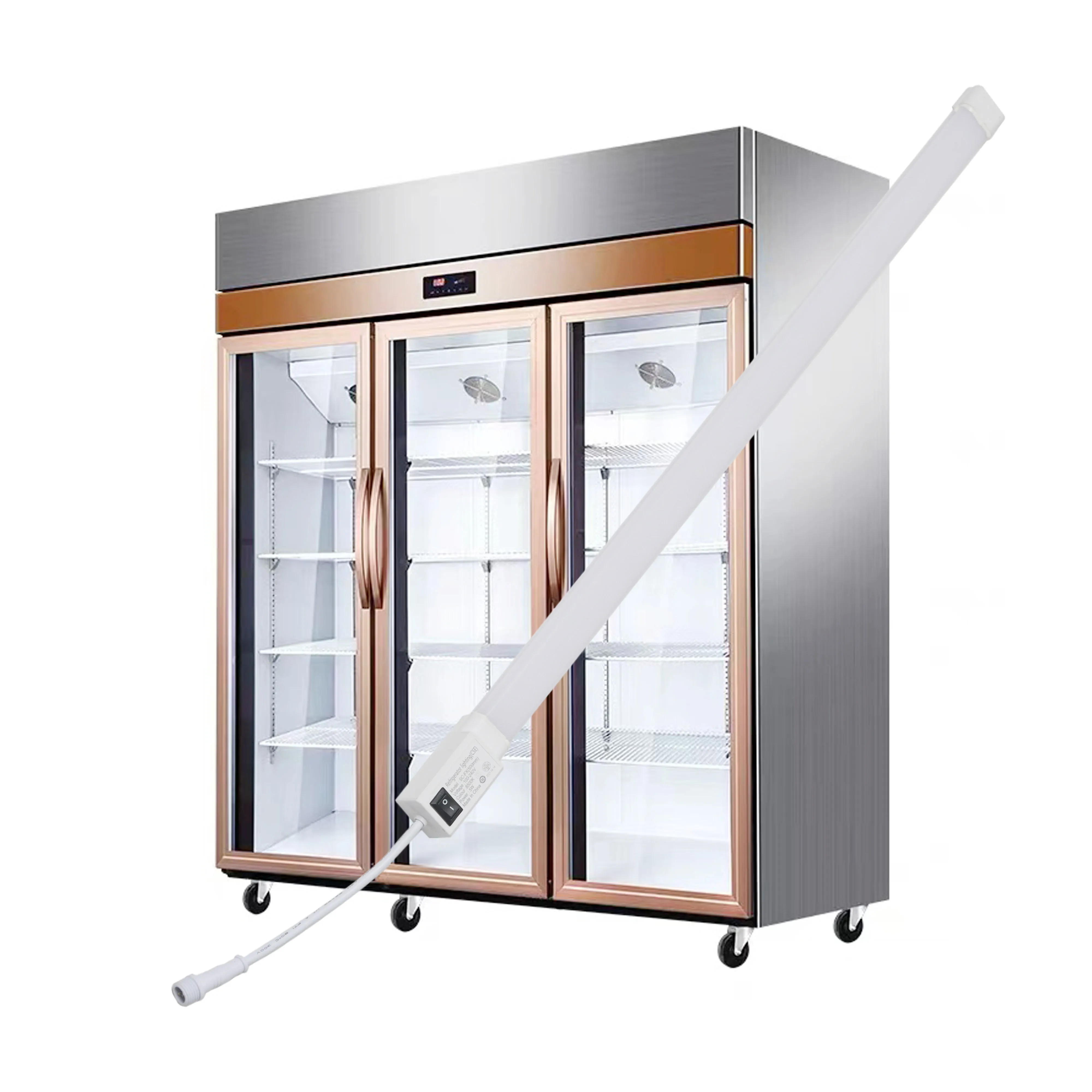 High Voltage 5w Waterproof Led Vertical Refrigerator Freezer Cooler Cabinet Display Light