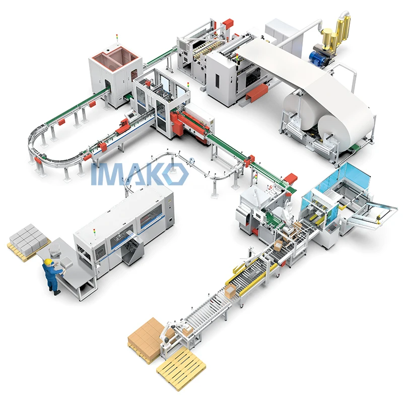 Easy Control China Supplier Paper Making Machinery Facial Tissue Converting Machine for Paper Mills
