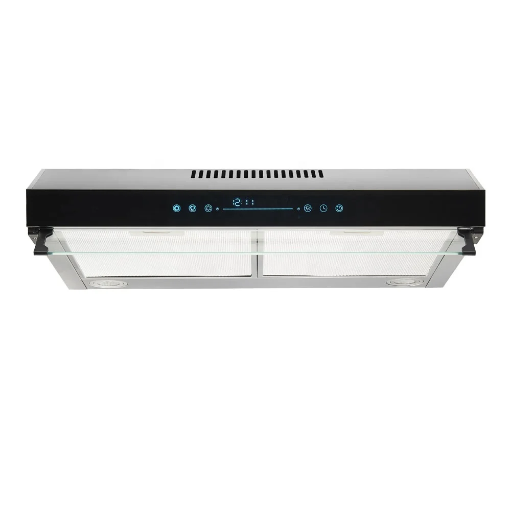 Led Lighting Parts Smoke Grease Extractors Cooker Hoods/Under Cabinet Black Kitchen Range Cooker Hood