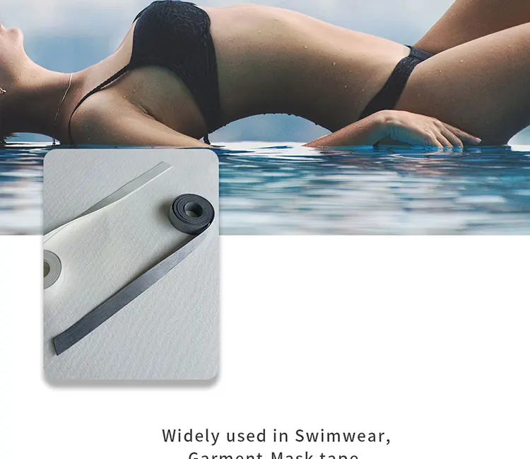 Genuine manufacture latex rubber tape/ latex-free tape elastic synthetic rubber straps for swimwear and clothing