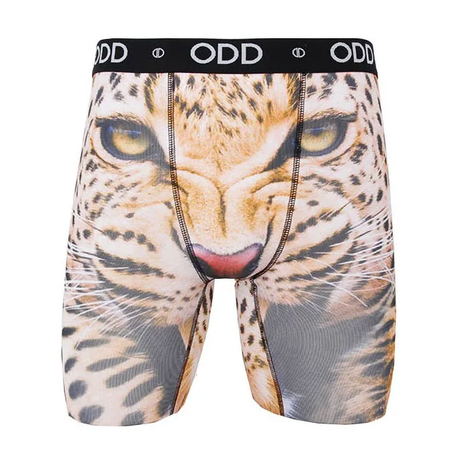 Дышащие классические свободные рабочие длинные тянущиеся мужские трусы-боксеры из полиэстера с принтом тигра на весь день
