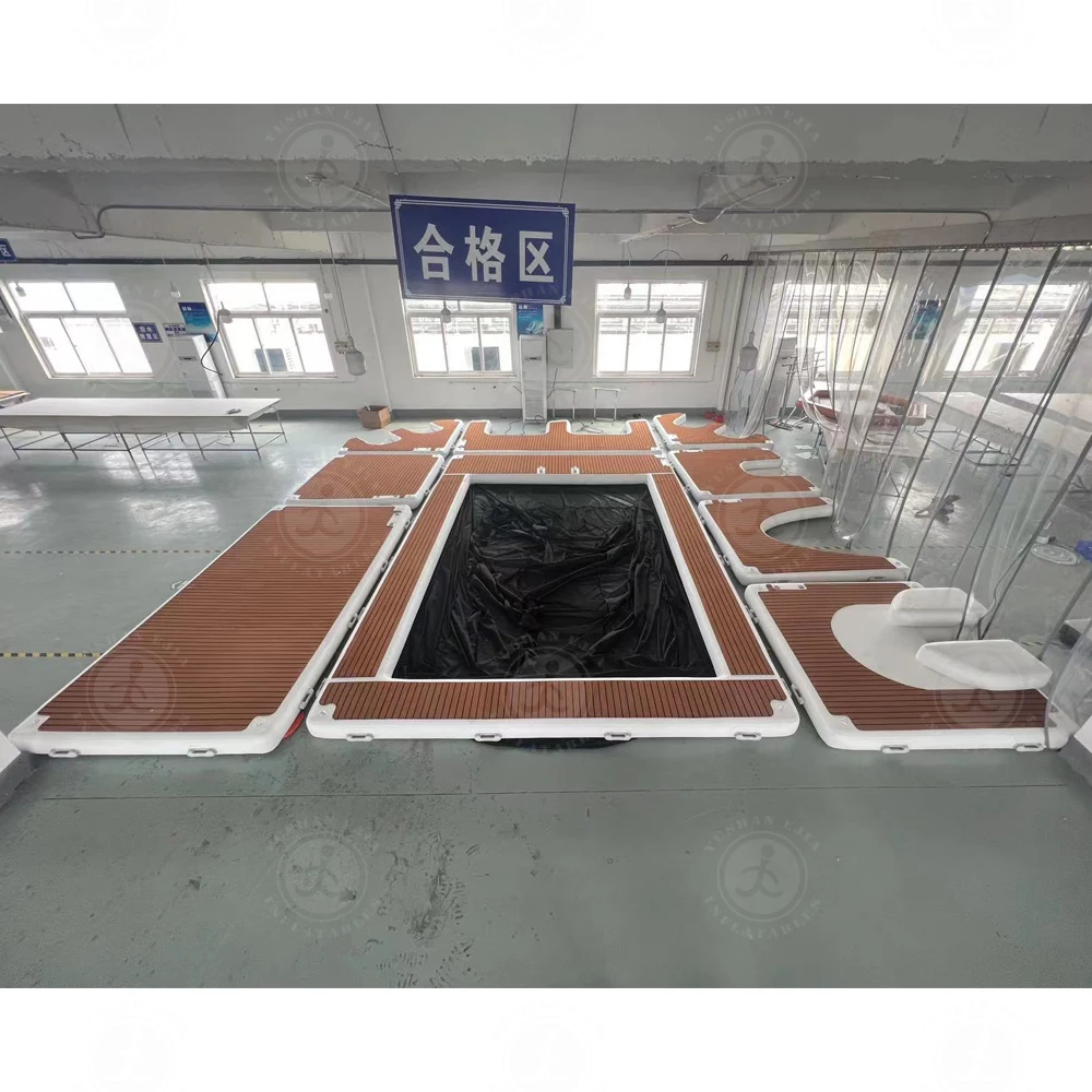Water Floating Inflatable Floating Dock Pool Loungers Mat For Water Entertainment Platform inflatable Sea Pool floating