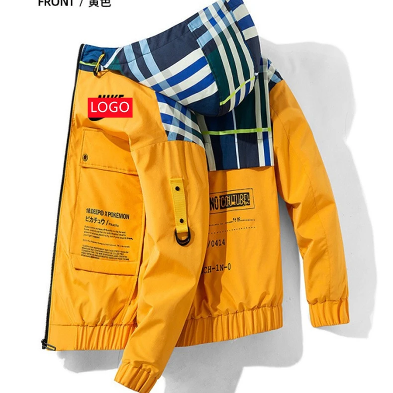 Мужская куртка с капюшоном, повседневная куртка на молнии, простая Спортивная одежда на заказ, Осень-зима 2021