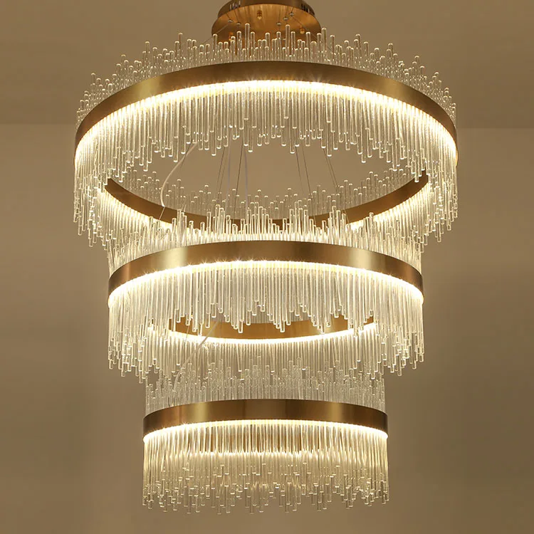 French Style Chandelier Modern Gold Fancy Pendant Light for Home Decor