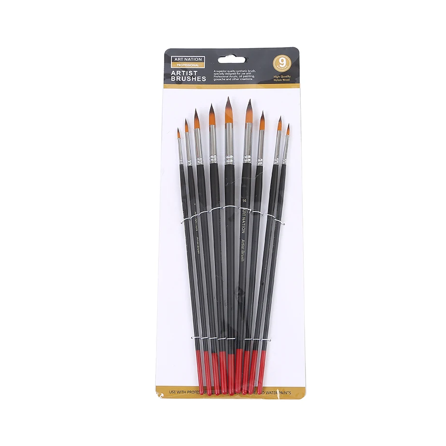 Professional Art Nation nylon wool Artist Brushes set