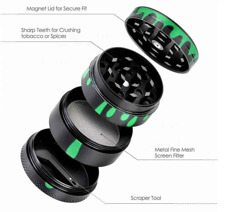  Hot Selling Wholesale Factory Direct Smoking Accessories Weed Grinder 50mm Custom Logo