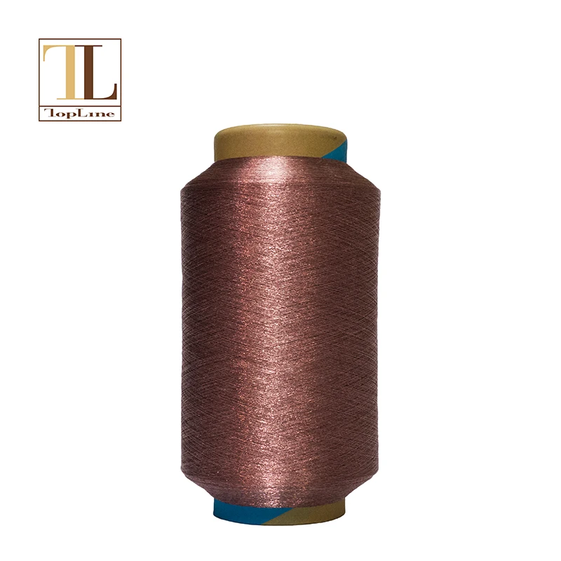 Topline 18G Wholesale Extrafine 82/18 Nylon Polyester Yarn Lurex for Knitting Shop