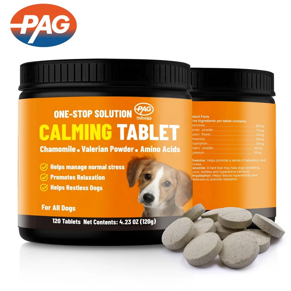 Private Label Pet Supplements Pet Health Care Dog Dental Chew Pet Treat Sticks Anti-Stress Calming Tablets Calcium For Dog