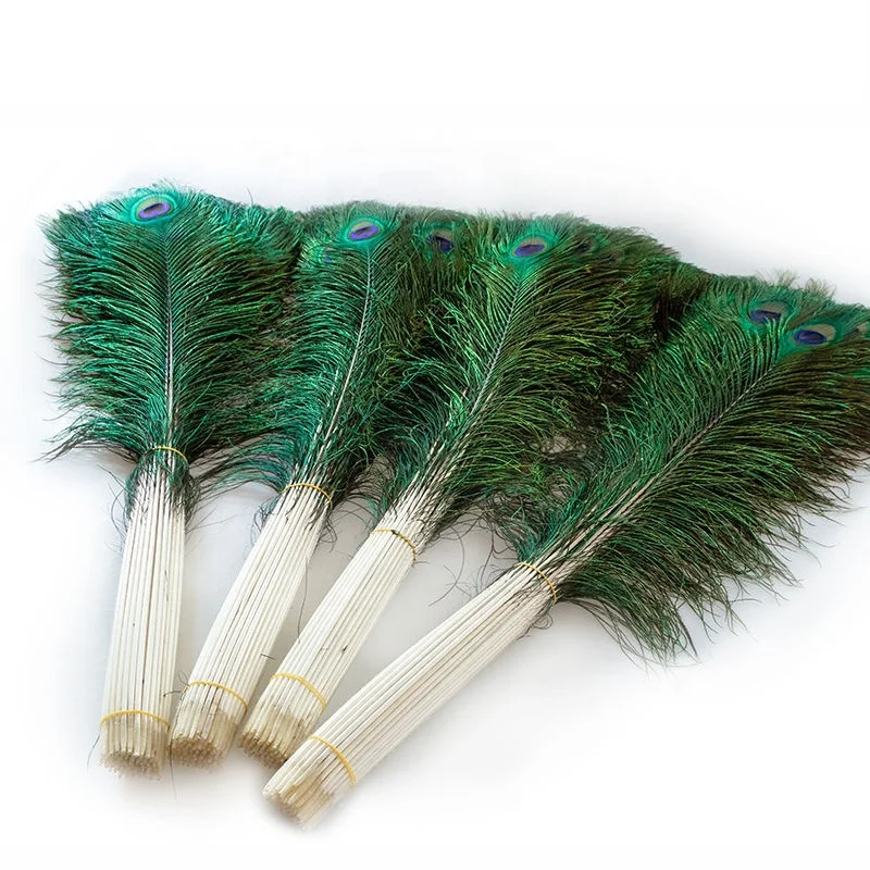 Long Tassel Peacock Feather New Peacock Feather Hand Fan Dancing Bridal Party Peacock Feathers Long for Wedding Centerpieces