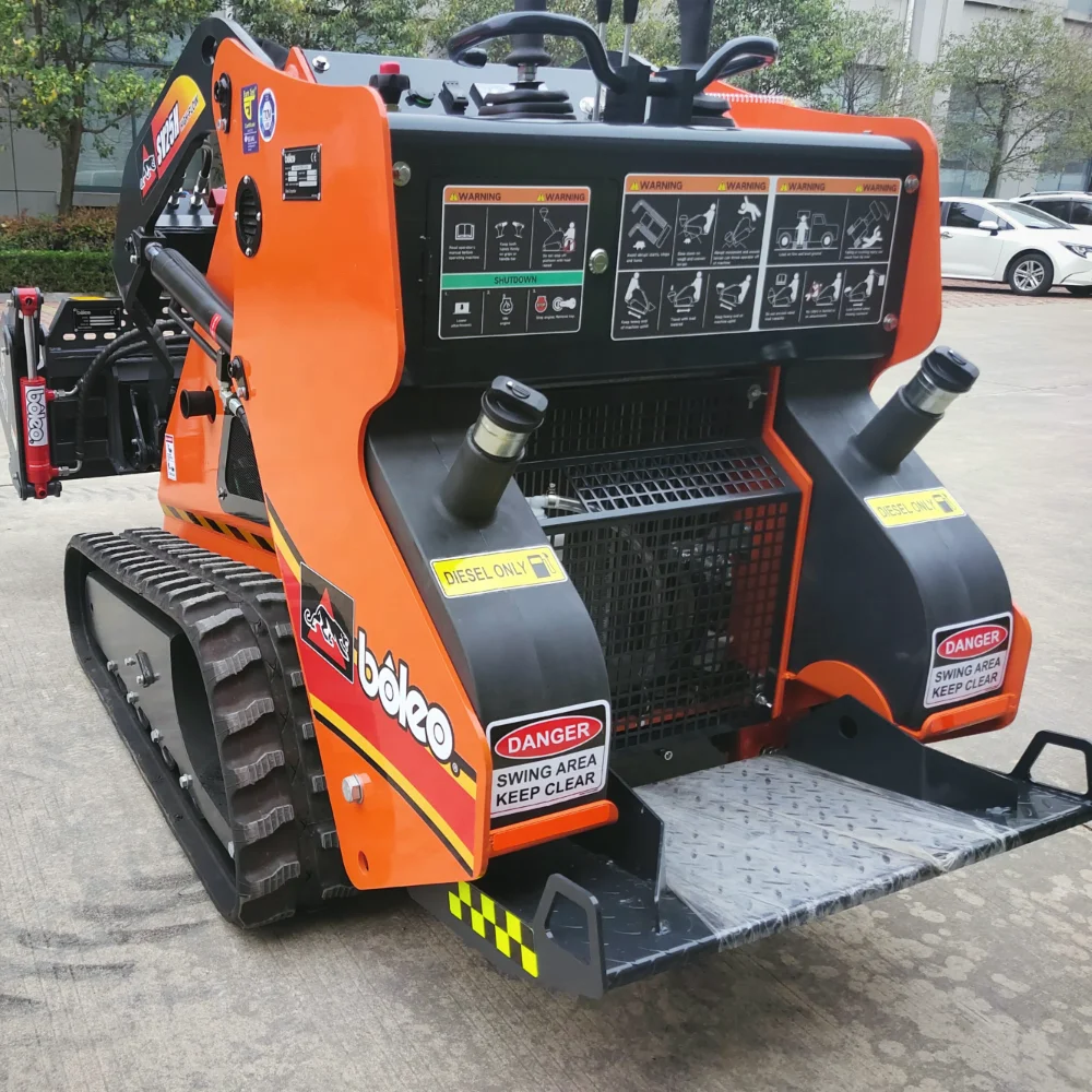 New Front Small Mini Skid Steer Loader Kubota Engine for the Rubber Track Crawler Type