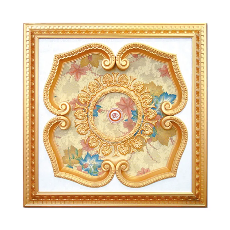 Banruo High Quality Luxury Square Panel Art Ceiling Polystyrene Ceiling Decorative Medallions Ceiling