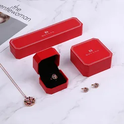 Boyang Customised Red Octagon Plastic Hinge Paper Jewelry Bangle Bracelet Packaging Box