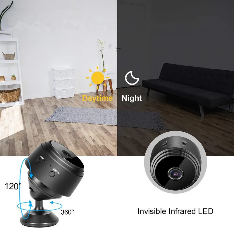 High Quality HD 1080P Wireless Mini Wifi Camera Night Vision with Free App