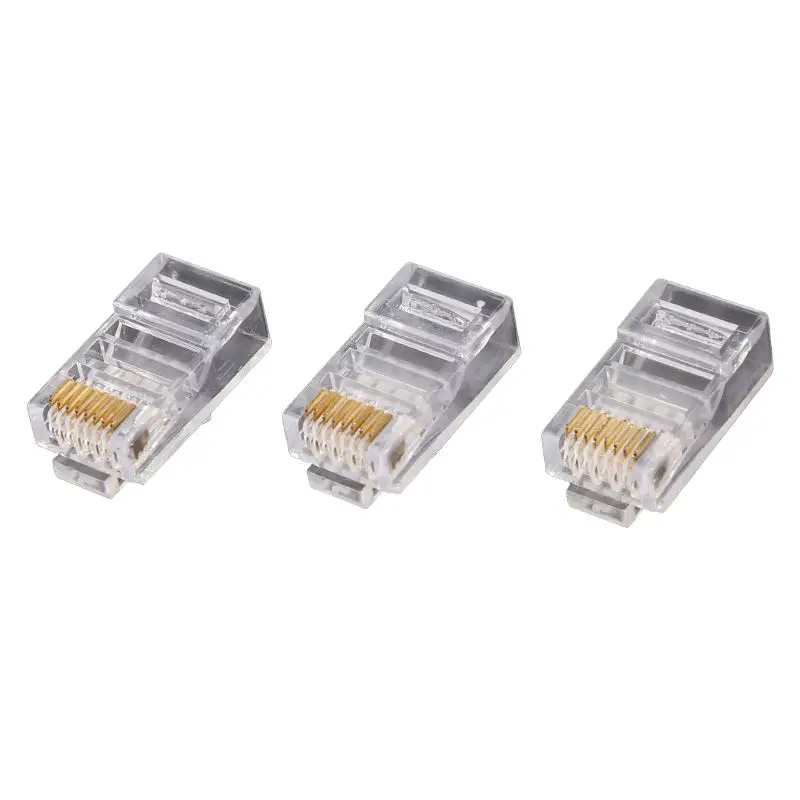 Сетевой неэкранированный модульный проходной разъем 8P8C для кабелей Ethernet Rj45 Cat5 Cat5e