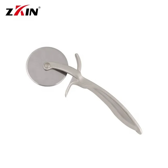 kitchen accessories stainless steel pizza wheel cutter pizza wheel knife pizza slicer with non slip handle for pies waffles,etc