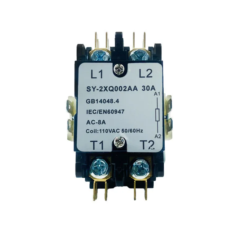2P 30A AC air conditioning Refrigeration and heating contactor 24V 120V 208/240V 277V Household contactor