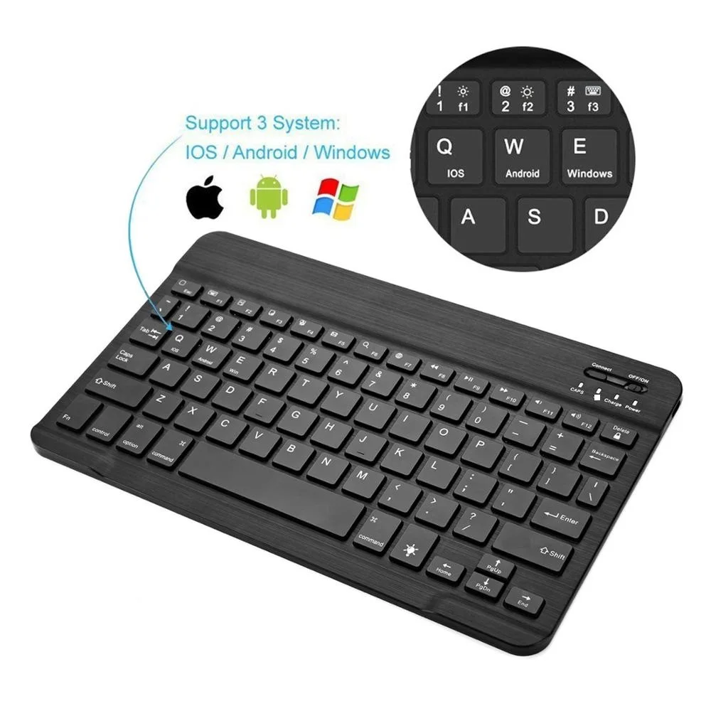New Arrival 78 keys office gift tablet BLE coloful wireless keyboard for ipad PC mini keyboard