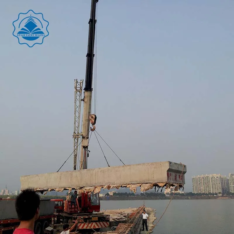 ponton yacht sailing Rotomolding plastic pontoon/ concrete floating dock bridge ships